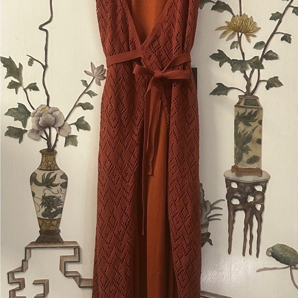 Lulu's Terracotta Sleeveless Dress